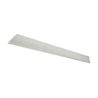 Three long, white, rectangular plastic trim pieces—ideal for organizing video or audio cables—are stacked together and laid on a plain white background.